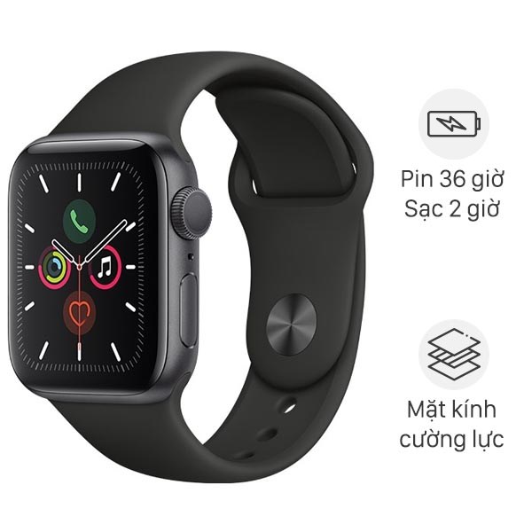 Apple Watch Seri 5 GPS 40mm Nhôm dây Cao su New Fullbox TBH
